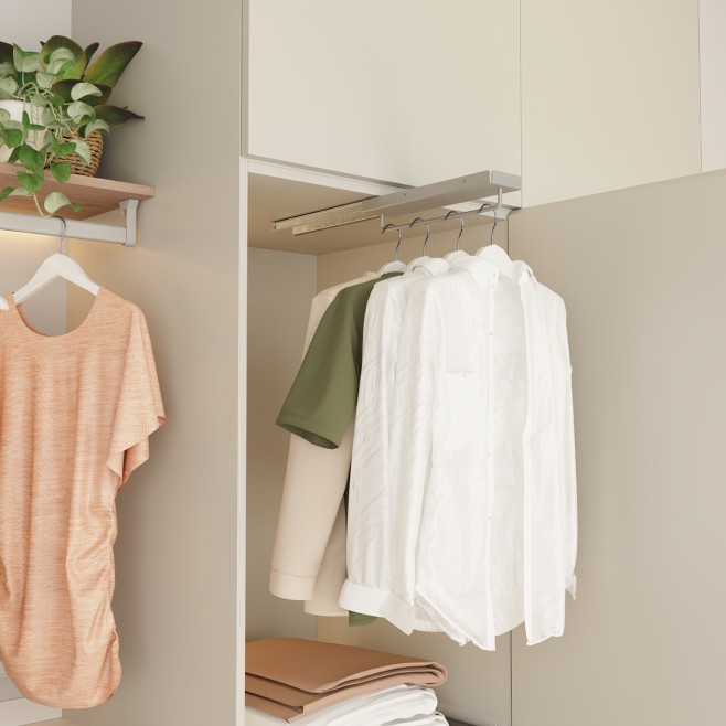 Soporte Perchas Extraible 15Kg Menage confort