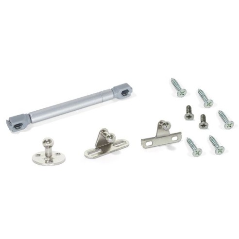 Pistón para puertas abatibles, 12Kg, con enganches
