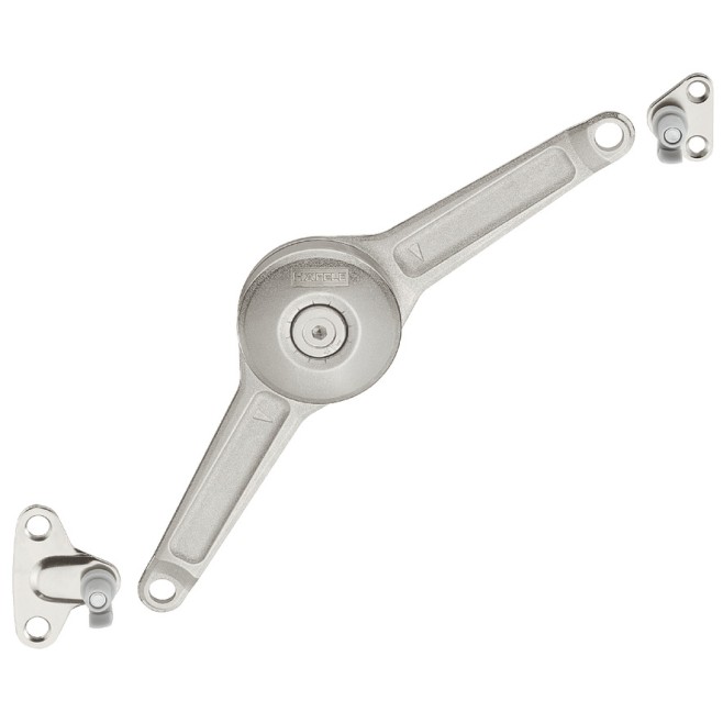 Compás para puertas con marco de aluminio, brazo corto