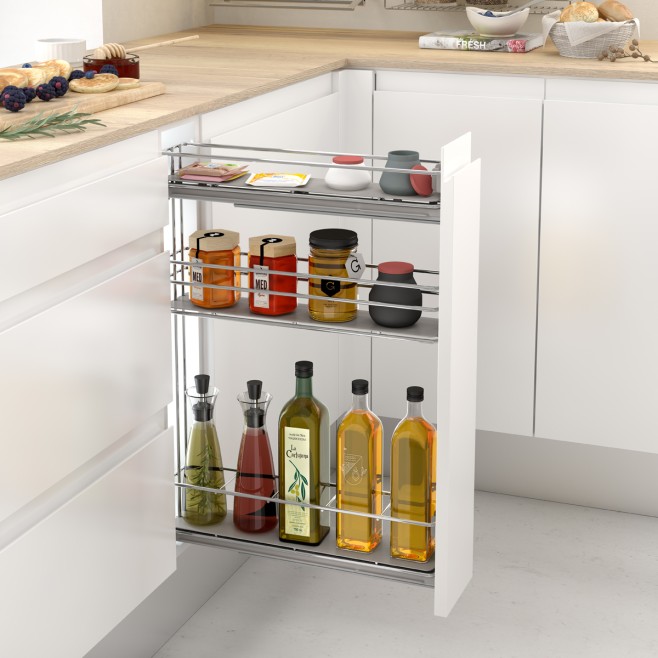 Botellero extraible H80 Guías laterales