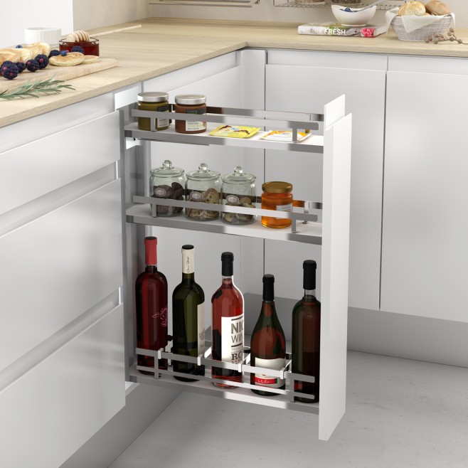 Botellero extraible H80 Guías laterales