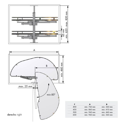 Bandeja deslizante Dolphin II