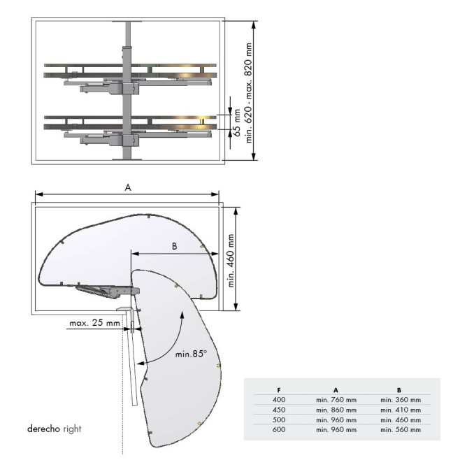 Bandeja deslizante Dolphin II