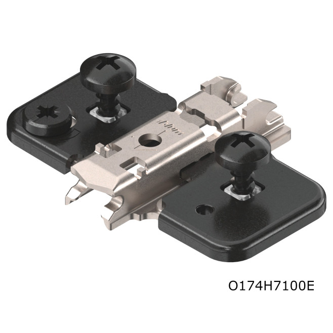 Base Clip en Cruz con excéntrica 0mm con tetón 5mm Blum